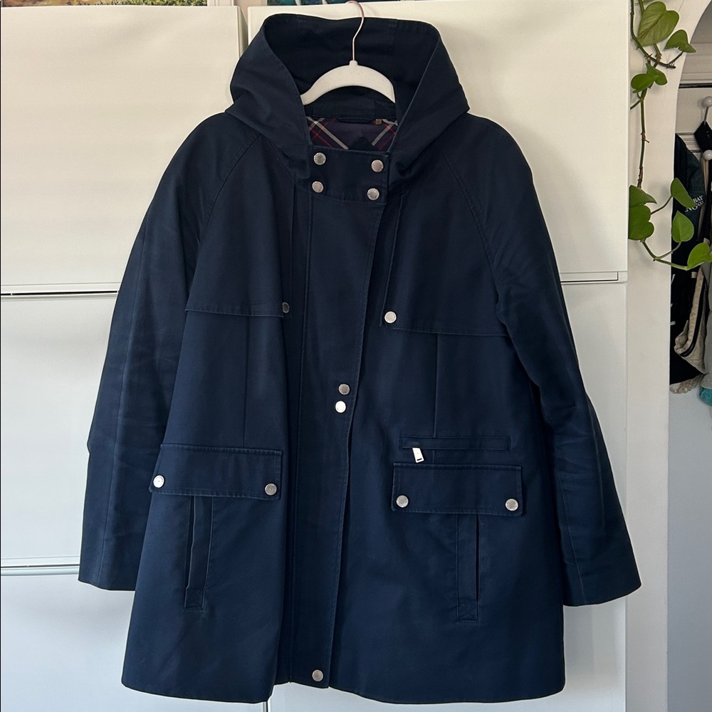 Pendleton Navy Plaid Lined Rain Jacket - image 1